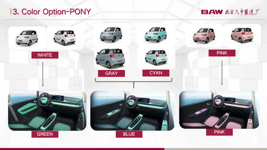 China Popular Pony EV Cars BAW Mini EV Micro Charging Car