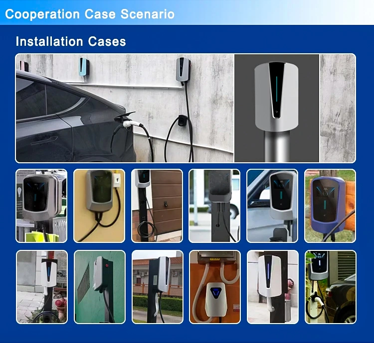 Wholesale EV Charging Station Electric Vehicle Car Charger AC EV Fast Type 2 EV Charging Station 7kw