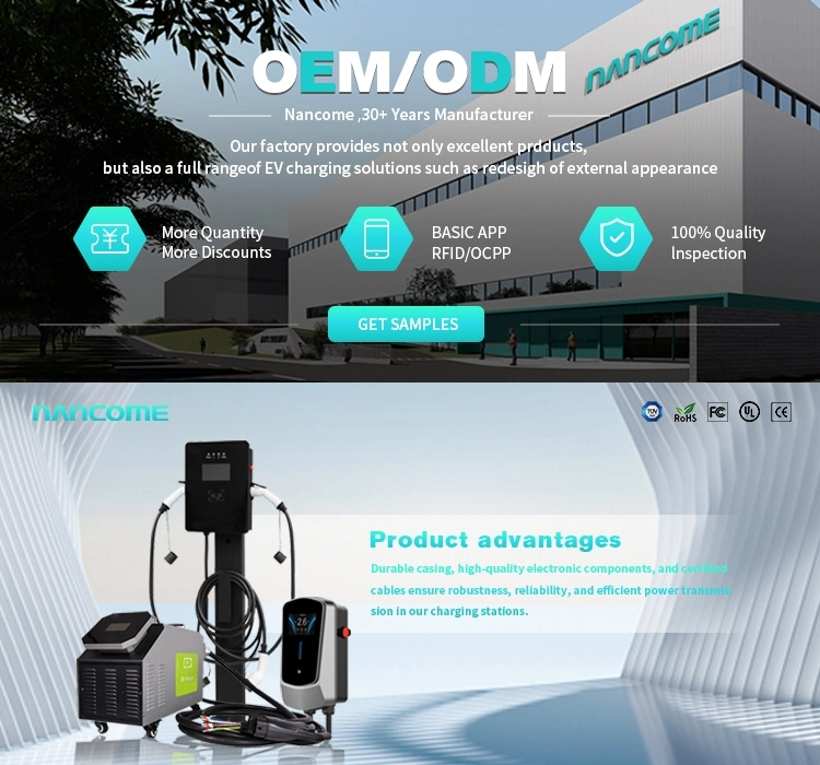 Nancome High-Power 60kw/120kw/150kw/180kw Level 3 DC Floor Mounted Fast Electric Car Charger Stations