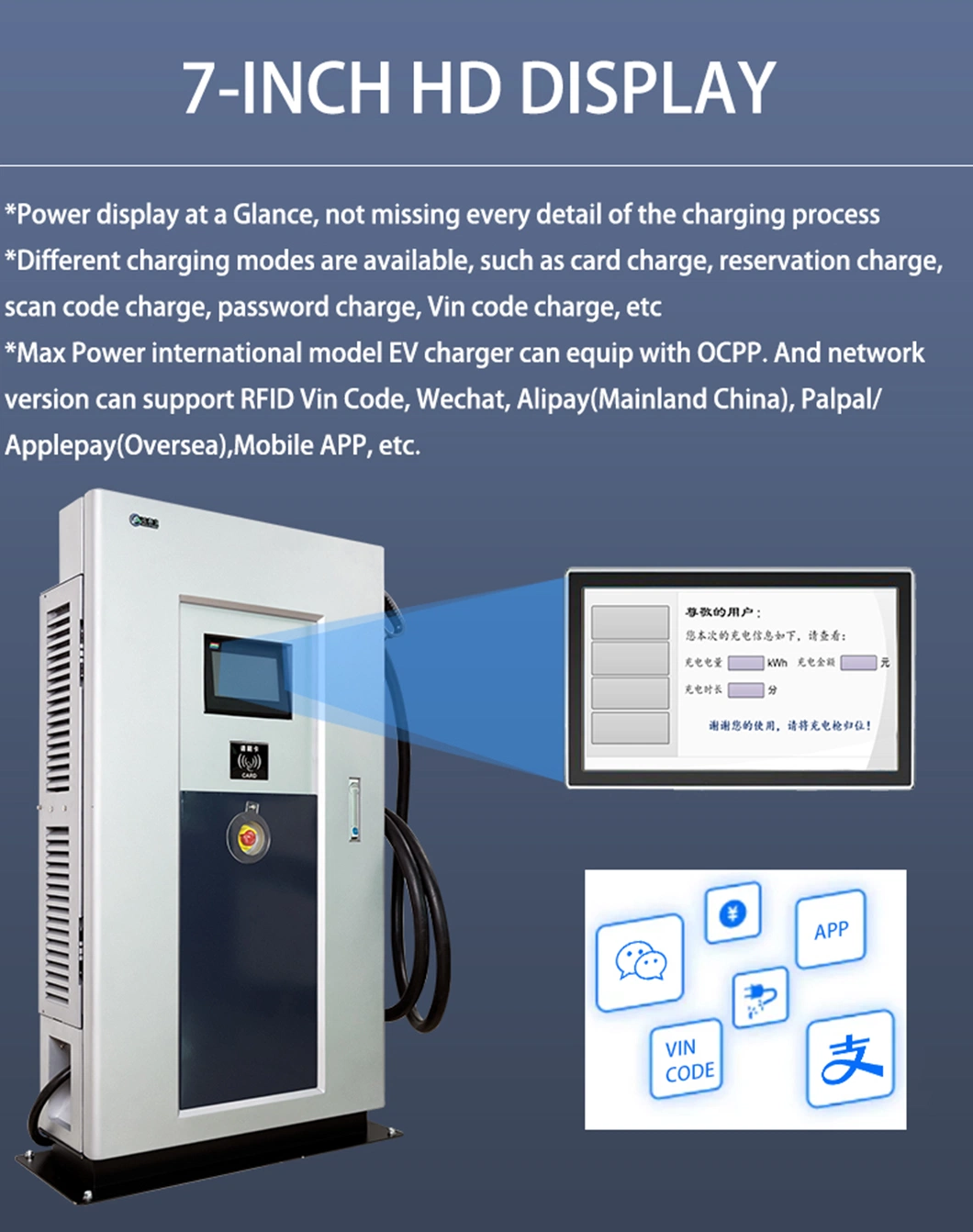 CCS1 30kw Factory Direct Sale Multifunctional EV Charger Manufacturers Electric Vehicle Charging Station Double Plug DC Charge