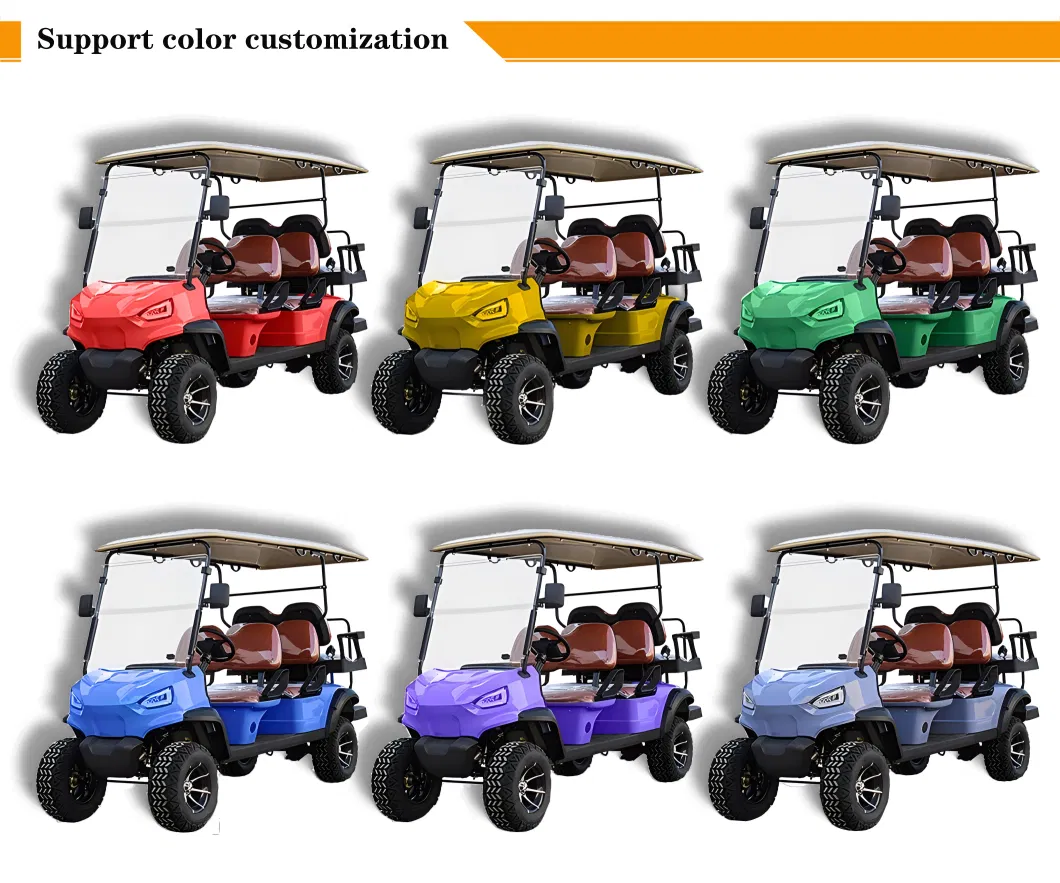 Luxury Electric Golf Cart Classic Model Solar Powered Tourist Car Wholesaler 2-8 Seat Configuration