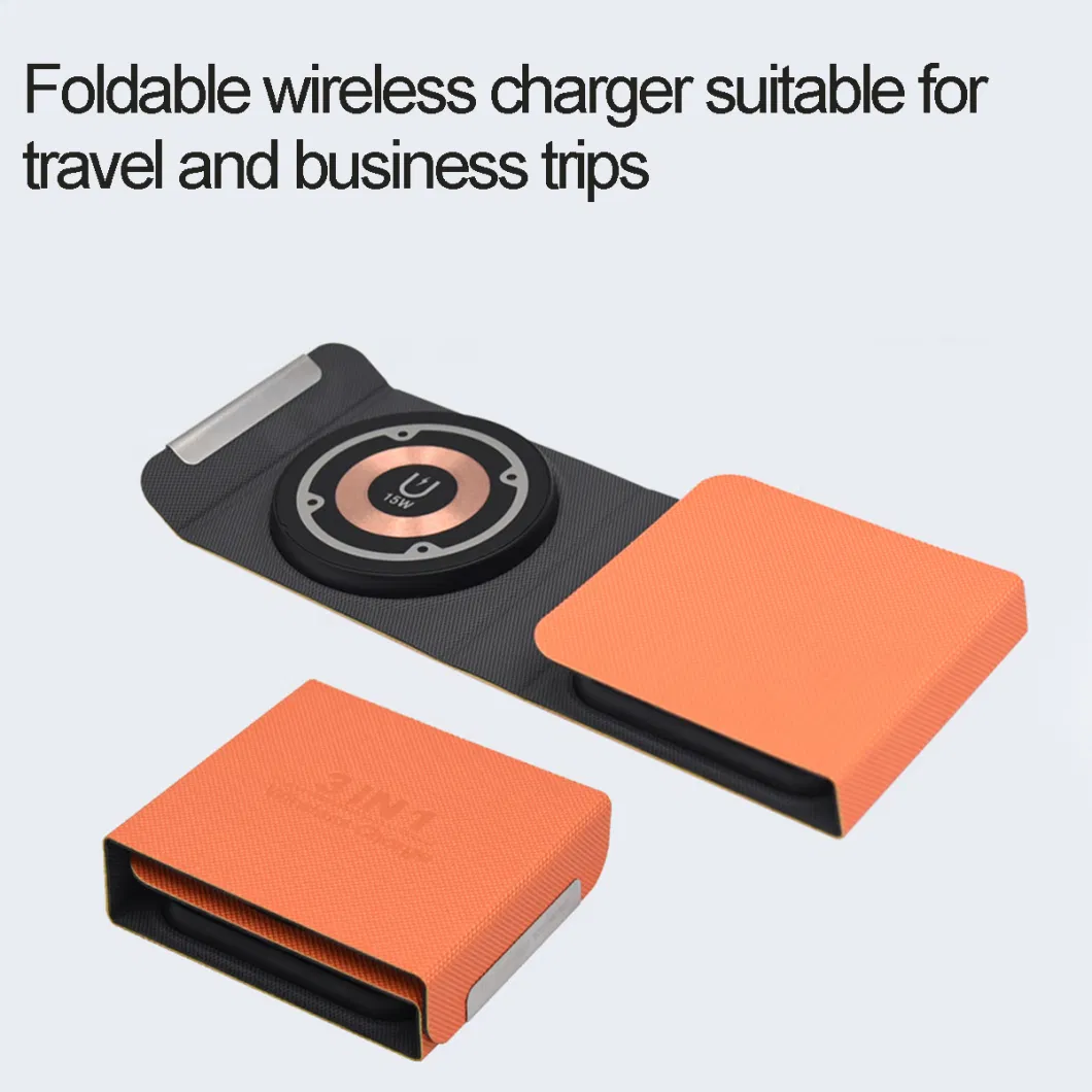 Promotional Gift Wireless Magnetic Foldable 3 in 1 Charging Station