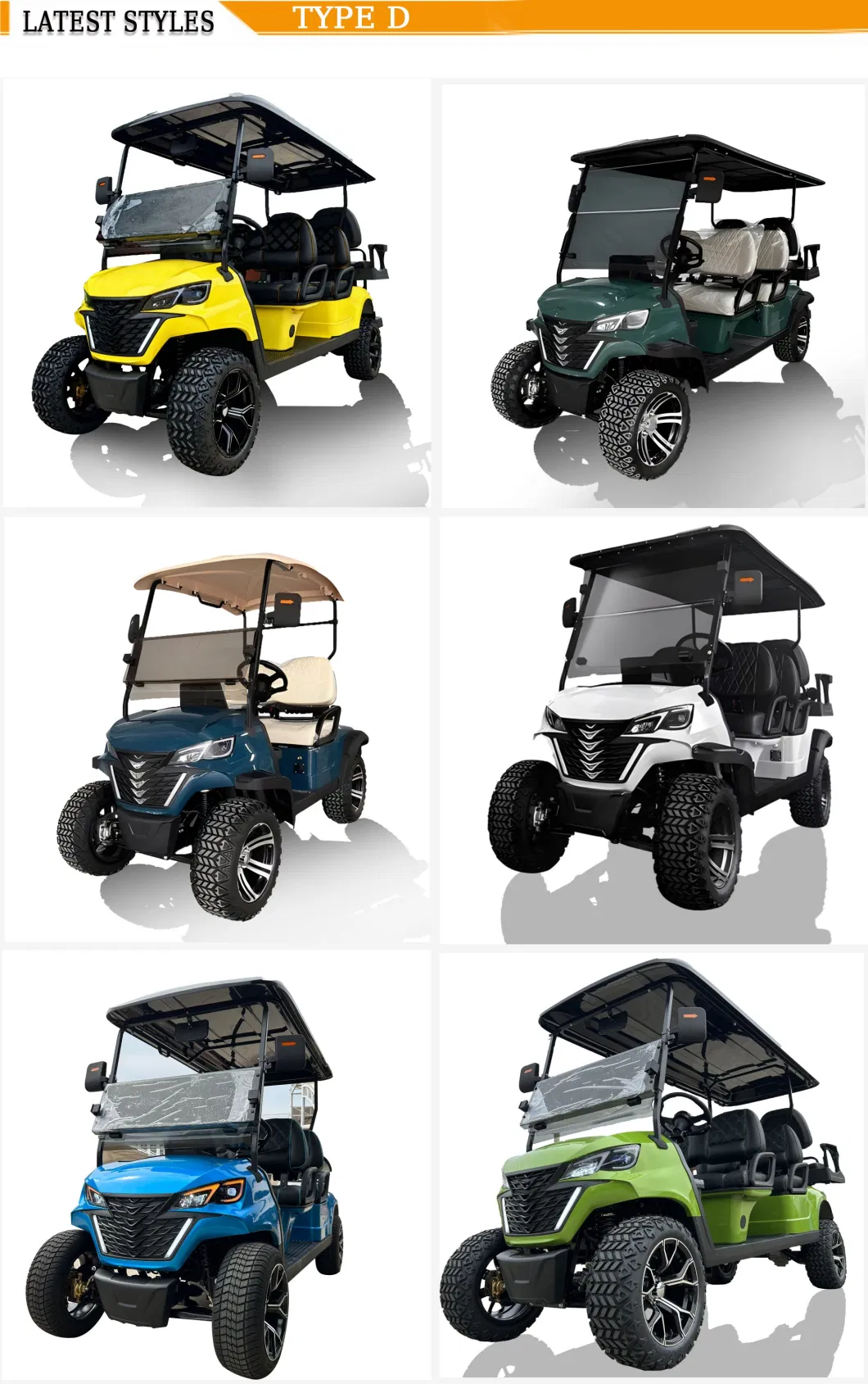 Luxury Electric Golf Cart Classic Model Solar Powered Tourist Car Wholesaler 2-8 Seat Configuration