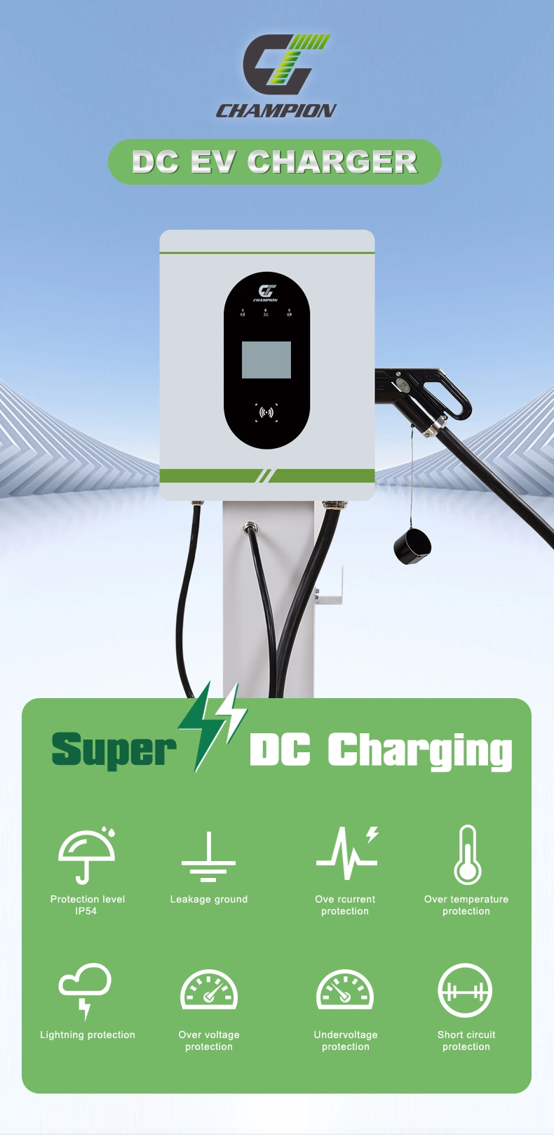 Factory Direct Sales 7/15/20/30/40kw EV DC Charging Station Gbt CCS Commercial Wallbox 32A High Cost-Effective EV Charger