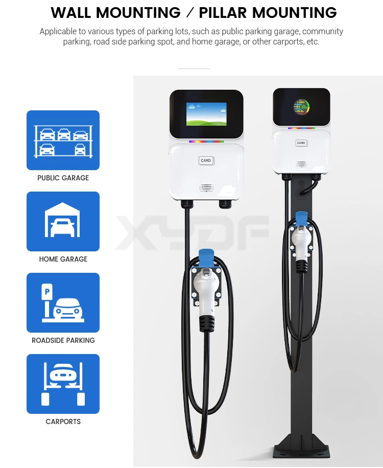 Xydf Gbt Chademo Type1/2 Factory Supplier Electric Car Charger Fast 7kw AC EV Charging Station