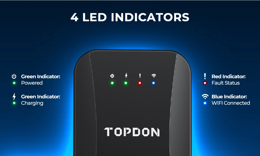 Topdon Pulseq AC Home 9.6kw 22kw Portable EV Wall Charger 7kw 16A 32A 32 AMP Type 2 1 Home Electric Car Charger EV Charging Station