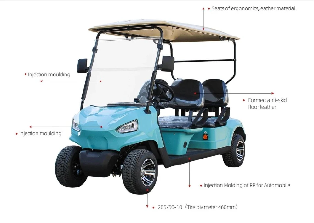 Luxury Electric Golf Cart Classic Model Solar Powered Tourist Car Wholesaler 2-8 Seat Configuration