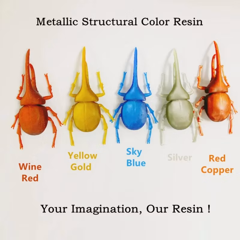 Odorless High Accuracy 3D Printing Resin 1kg Metallic Blue Photosensitive UV Resin