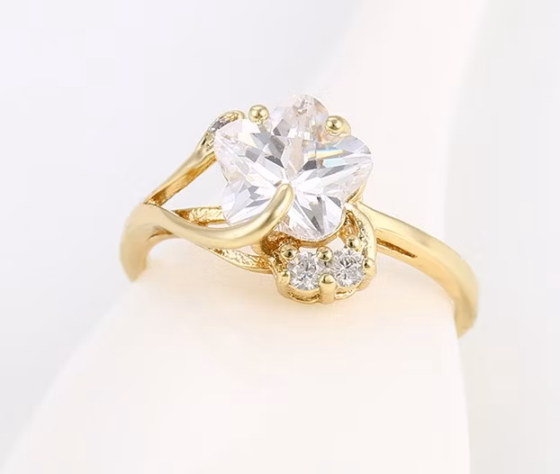 Cooper Alloy Jewelry 14K Gold Plated Color Cheap Rings