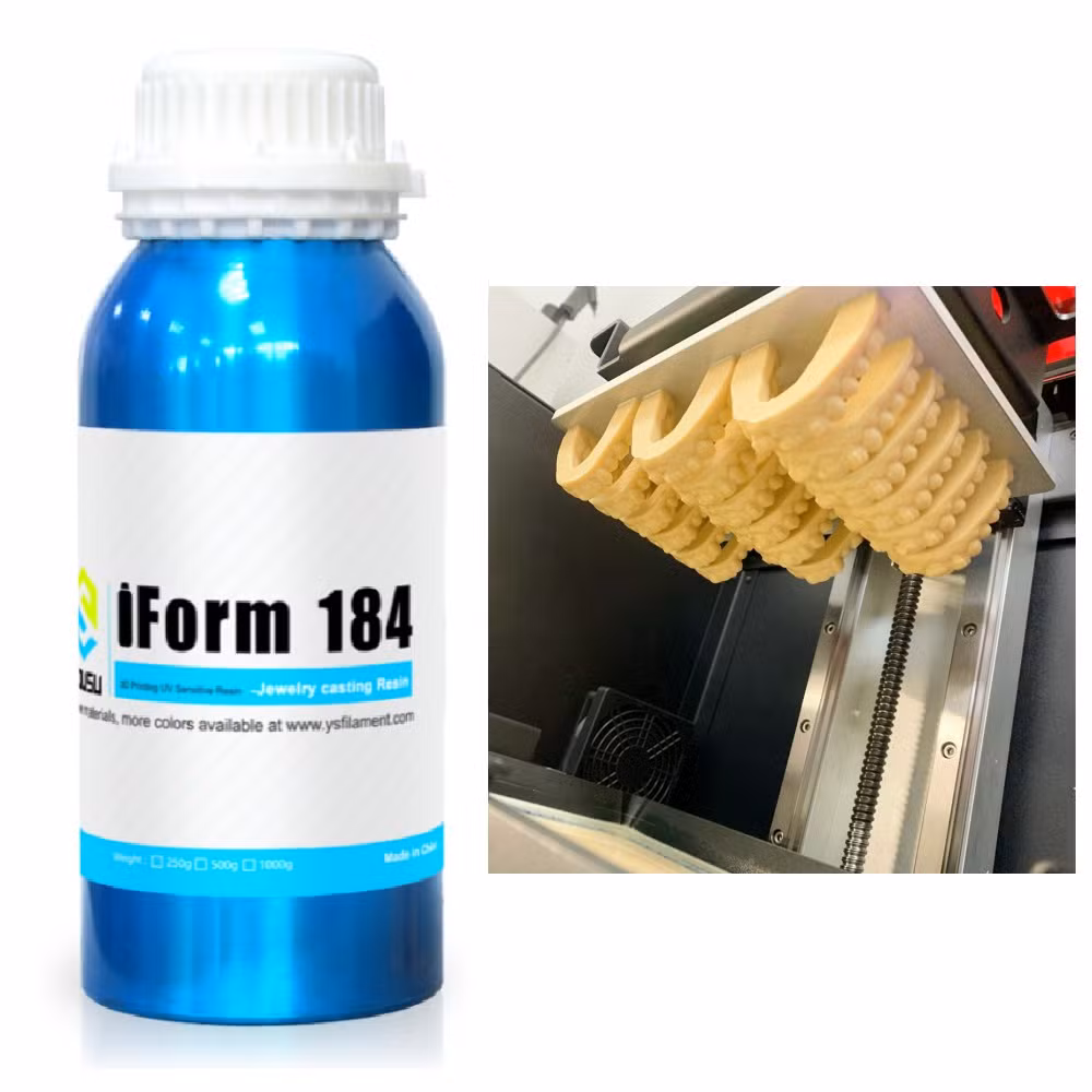 Yousu 184 UV-Curing 3D DLP Printers Dental Resin 405nm Dental Model Resin with Lower Shrinkage & High Presicion Water Washable Dental Casting Resin
