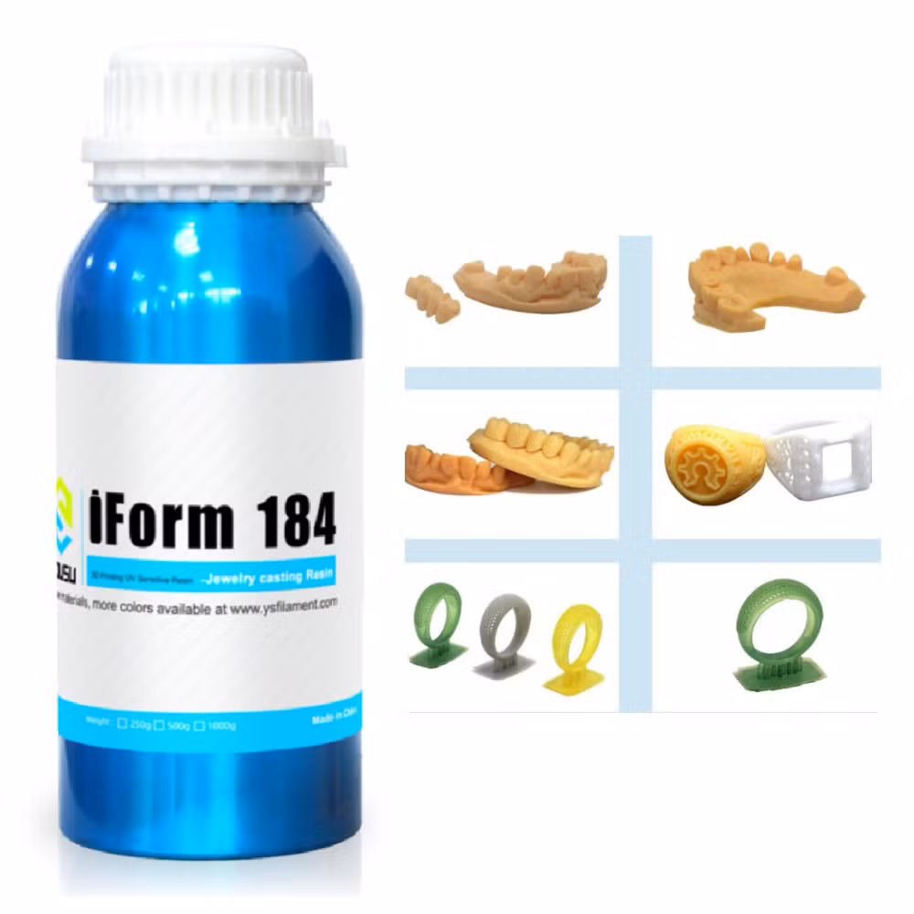 Yousu 184 UV-Curing 3D DLP Printers Dental Resin 405nm Dental Model Resin with Lower Shrinkage & High Presicion Water Washable Dental Casting Resin