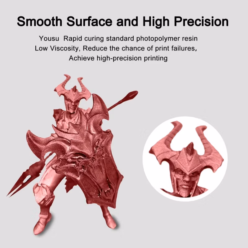 Odorless High Accuracy 3D Printing Resin 1kg Metallic Blue Photosensitive UV Resin