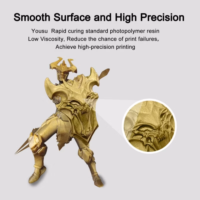 Odorless High Accuracy 3D Printing Resin 1kg Metallic Blue Photosensitive UV Resin