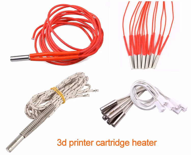 12V 24V 48V DC 40W 60W 80W Stainless Steel Industrial Electric Heater Elements 3D Printer Cartridge Heater