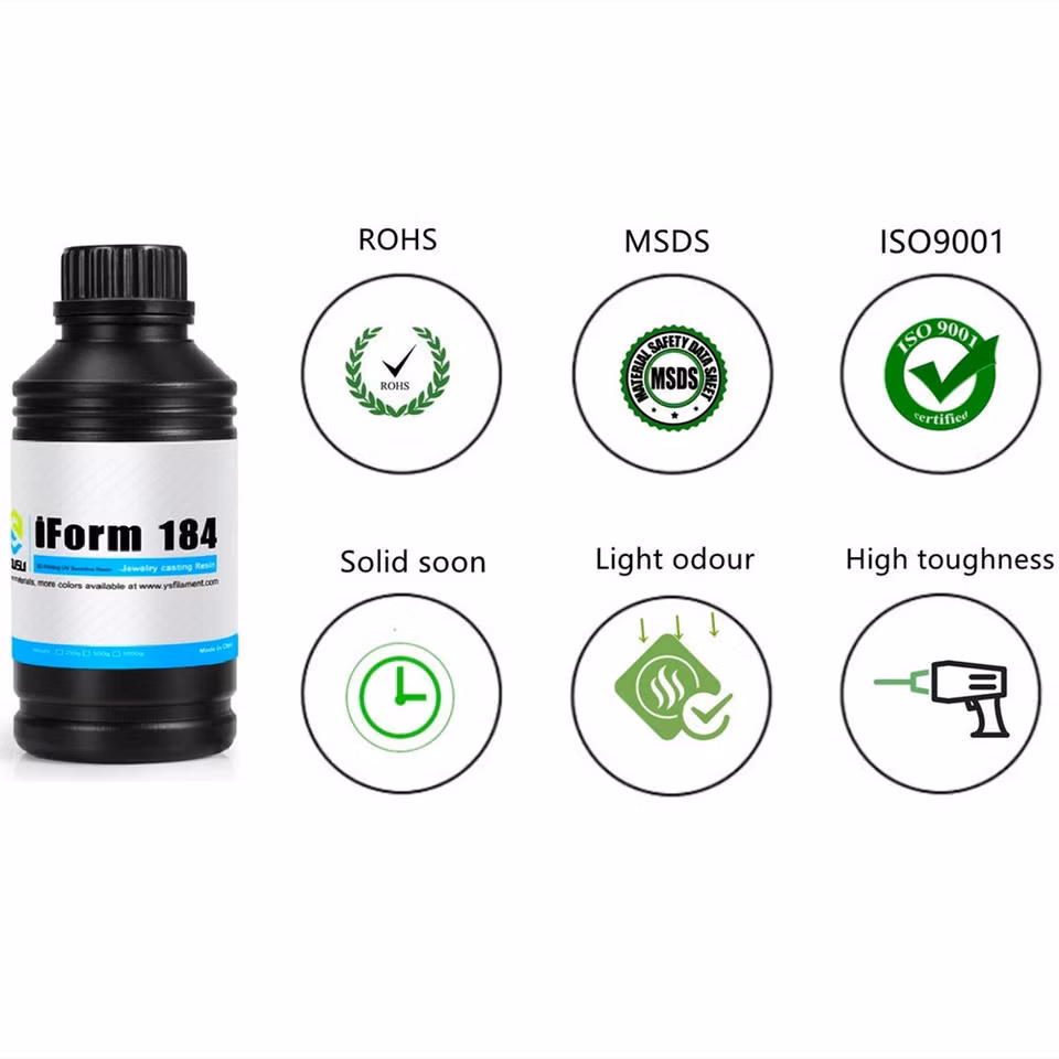 3D UV-Curing Dental Medical Care Resin 405nm Dental Model Resin with Lower Shrinkage &amp; High Precision 3D Slp/LCD Printers Easy-Print Dental Resin 1000g
