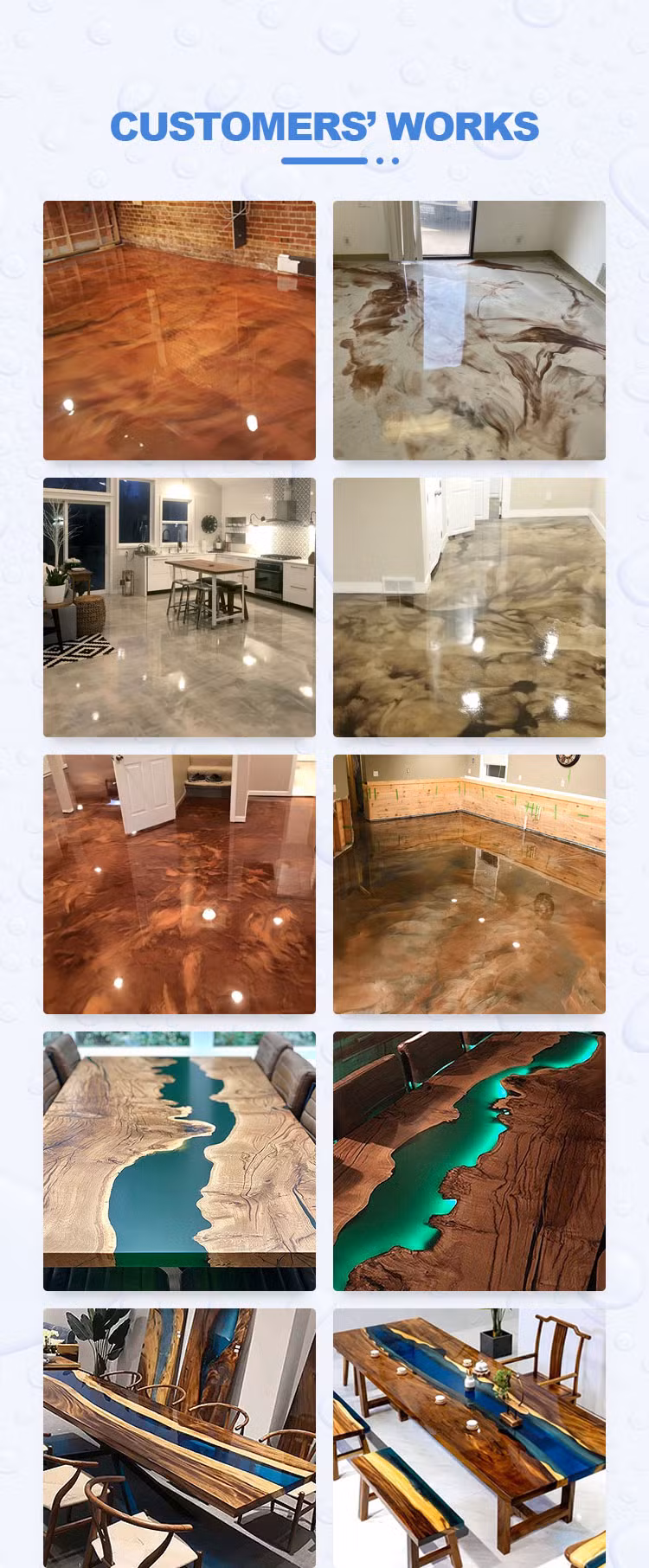 Best Price Pearlescent Mirror Effect Epoxy Flooring Metallic Epoxy Resin for Floor Color Clear 3D Resin Epoxy Floor