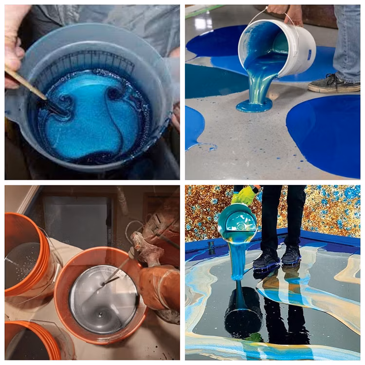 Best Price Pearlescent Mirror Effect Epoxy Flooring Metallic Epoxy Resin for Floor Color Clear 3D Resin Epoxy Floor