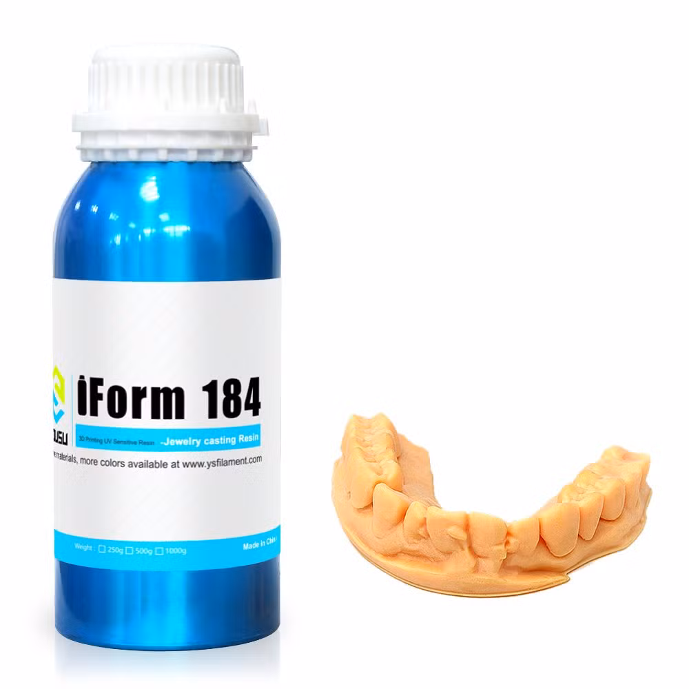 3D UV-Curing Dental Medical Care Resin 405nm Dental Model Resin with Lower Shrinkage &amp; High Precision 3D Slp/LCD Printers Easy-Print Dental Resin 1000g