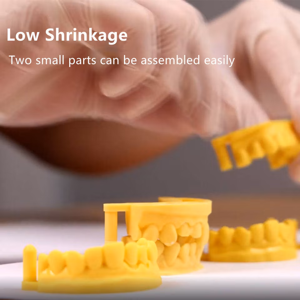 3D UV-Curing Dental Medical Care Resin 405nm Dental Model Resin with Lower Shrinkage &amp; High Precision 3D Slp/LCD Printers Easy-Print Dental Resin 1000g