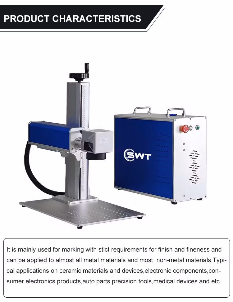 30W 60W 100W Fiber Laser Engraver Mopa 3D Metal Color Marking Laser Printer