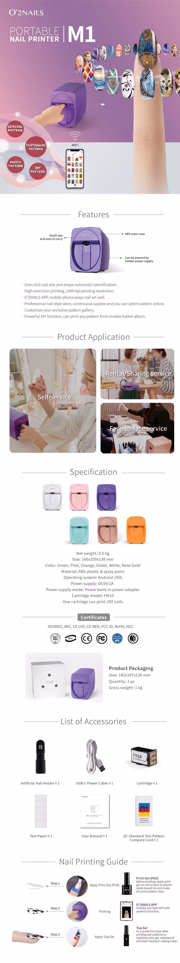 Hot Sell 3D DIY Digital Nail Pattern Machine 3D Fashion Automatic Nail Art Printer for Nail Salon