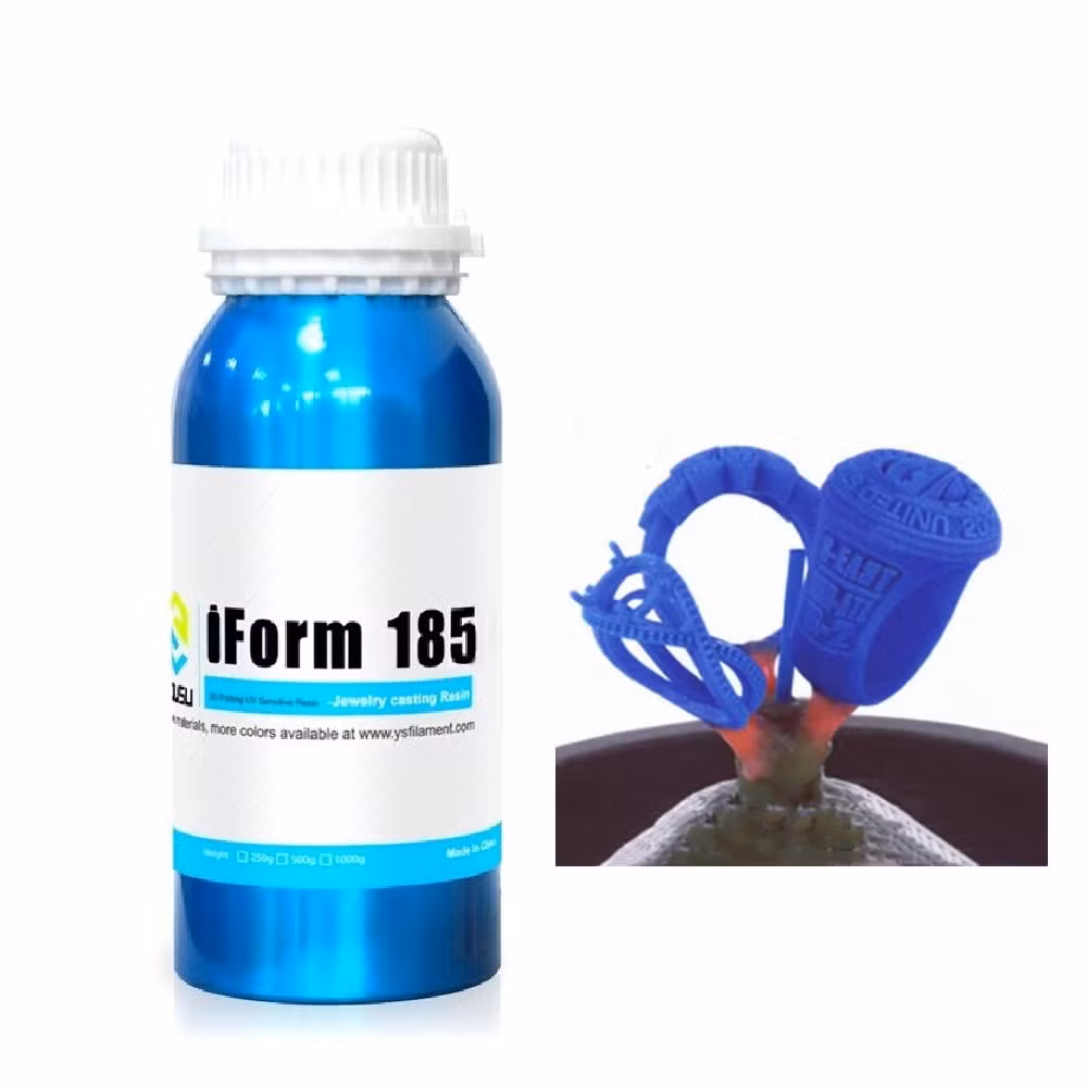 Yousu 3D Jewellery Manufacturing 3D Casting Jewellery Resin for LCD 3D Printer Wax Casting UV-Curing Resin 405nm Photosensitive Liquid Green UV Resin 500g