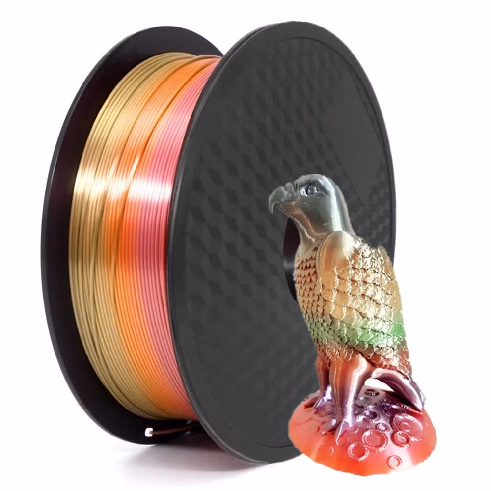 DIY Approval Sample Rainbow Silk PLA Filaments 3D Printers Multi-Color Silk Filaments 3D Printing Plastic Rods for Most 3D Fdm Printers 1.75mm 3D Filaments