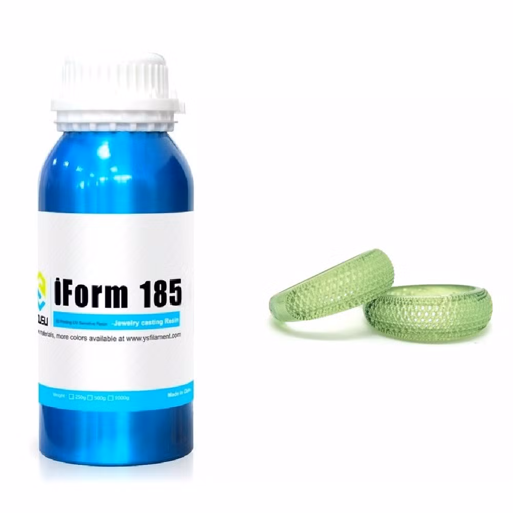 Yousu 3D Jewellery Manufacturing 3D Casting Jewellery Resin for LCD 3D Printer Wax Casting UV-Curing Resin 405nm Photosensitive Liquid Green UV Resin 500g