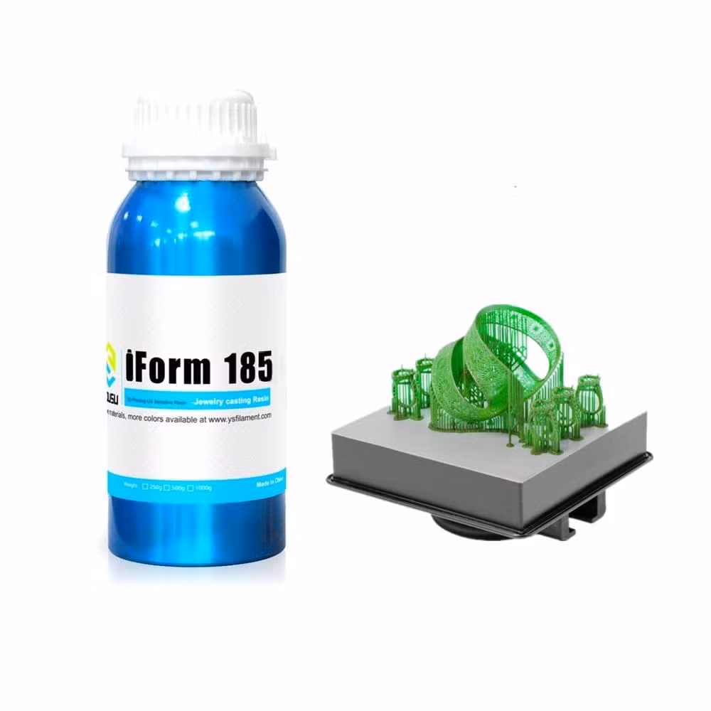 Yousu 3D Jewellery Manufacturing 3D Casting Jewellery Resin for LCD 3D Printer Wax Casting UV-Curing Resin 405nm Photosensitive Liquid Green UV Resin 500g