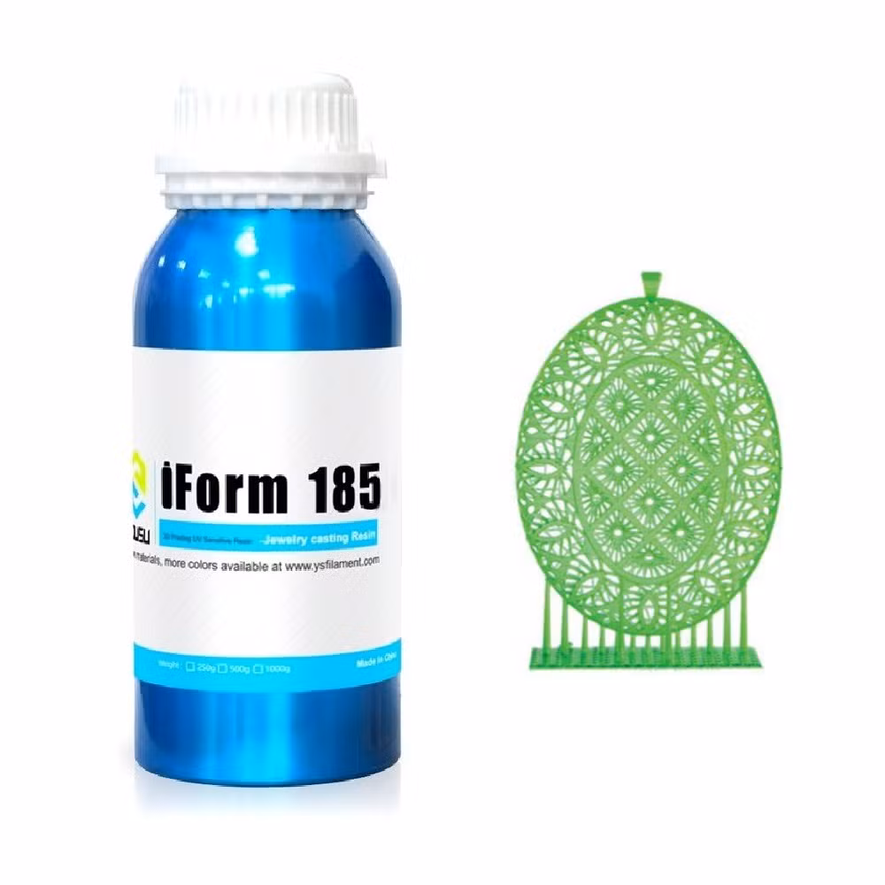 Yousu 3D Jewellery Manufacturing 3D Casting Jewellery Resin for LCD 3D Printer Wax Casting UV-Curing Resin 405nm Photosensitive Liquid Green UV Resin 500g