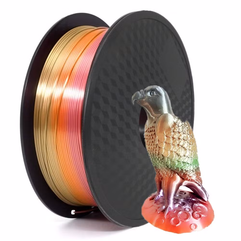 DIY Approval Sample Rainbow Silk PLA Filaments 3D Printers Multi-Color Silk Filaments 3D Printing Plastic Rods for Most 3D Fdm Printers 1.75mm 3D Filaments