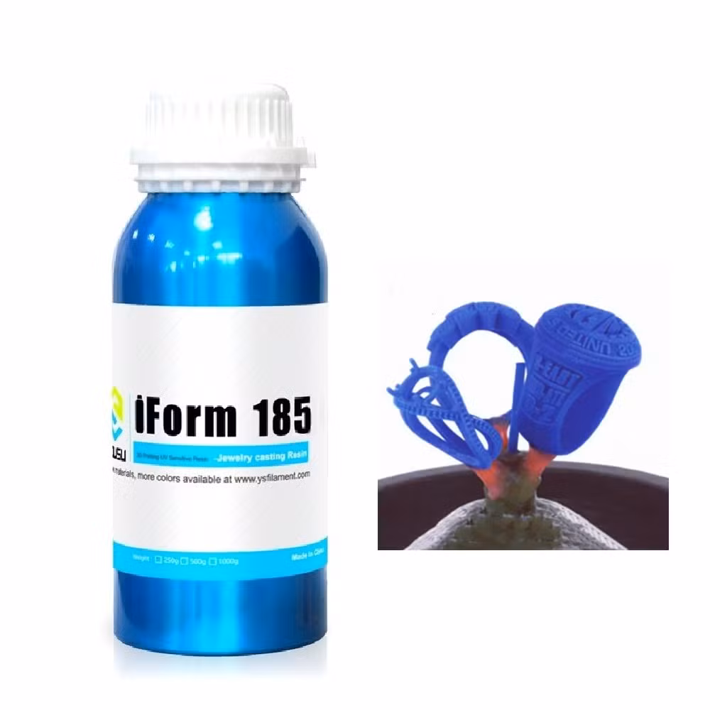 Yousu 3D Jewellery Manufacturing 3D Casting Jewellery Resin for LCD 3D Printer Wax Casting UV-Curing Resin 405nm Photosensitive Liquid Green UV Resin 500g