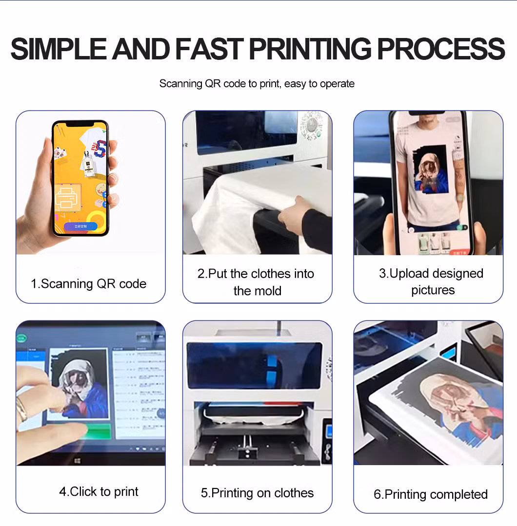 New Design Flatbed Garment Printer 3D T Shirt Clothing Imprimante Dtf Shaker and Dryer DTG Printer Tshirt Printing Machine Factory Price