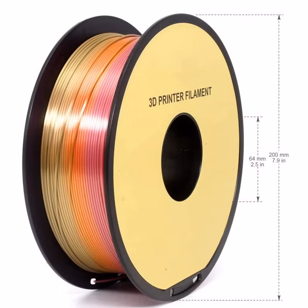 DIY Approval Sample Rainbow Silk PLA Filaments 3D Printers Multi-Color Silk Filaments 3D Printing Plastic Rods for Most 3D Fdm Printers 1.75mm 3D Filaments