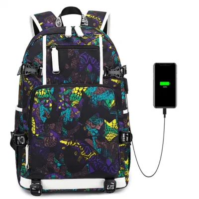 Printed Student <a href='/backpack/'>Backpack</a> Printed Splashproof Computer Bag Outdoor Street Travel Backpack