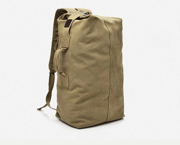 High-Quality Lightweight Canvas Rucksack Backpack with Laptop Pockets for School Bookbag Outdoor Knapsack Wbb11737