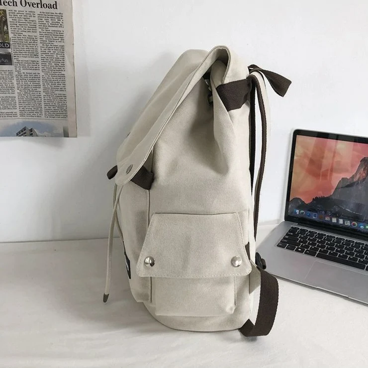 Canvas Fabric Business Laptop Leisure Casual Campus Backpack