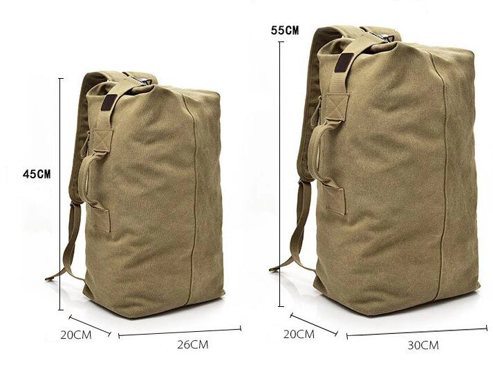 Canvas Rucksack Backpack High Quality Lightweight with Laptop Pockets for Outdoor Wyz11737