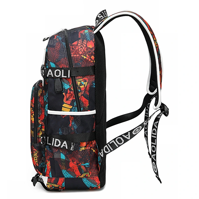 Printed Student Backpack Printed Splashproof Computer Bag Outdoor Street Travel Backpack