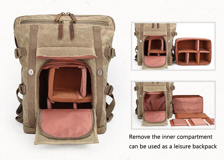 Batik Canvas Retro Fashion Digital Laptop Outdoor Waterproof Camera Backpack