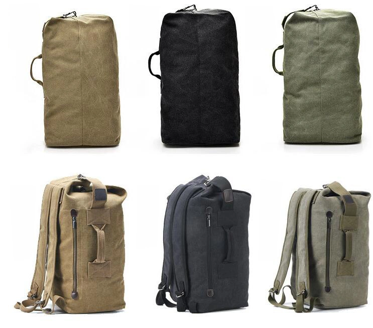 Canvas Rucksack Backpack High Quality Lightweight with Laptop Pockets for Outdoor Wyz11737