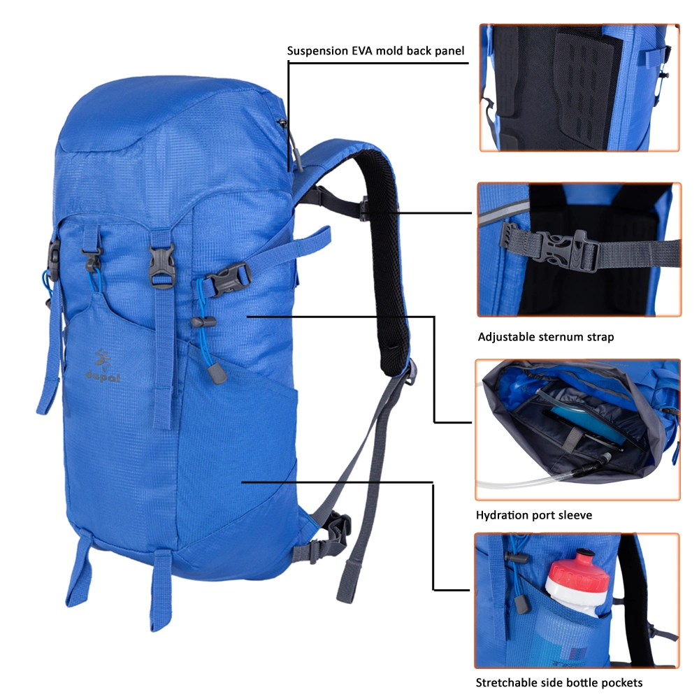 OEM Custom Logo Fashion Hydration Waterproof Outdoor Hiking Camping Backpack Bag