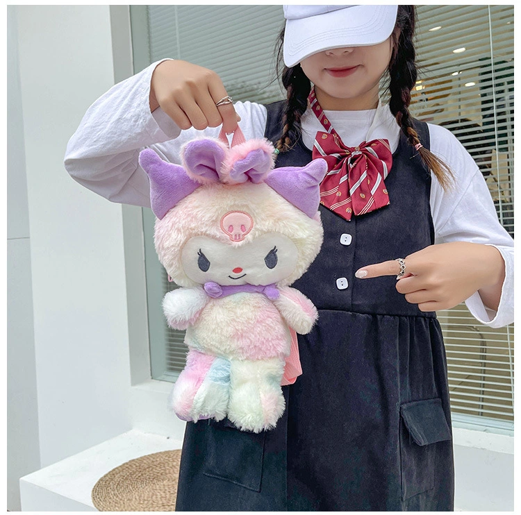 Customized Cartoon Kawaii Cinnamoroll Children&prime;s School Cute Stuffed Toys Bag Plush Backpack