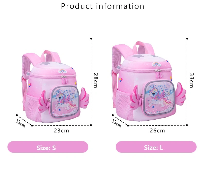 Newest Design Little Pony Children School Bags Large Capacity Bucket Kindergarten Kids Backpack