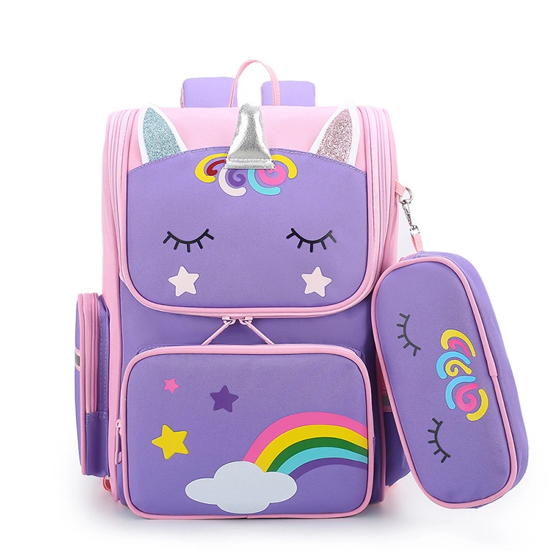 New Fashion Cartoon Mochila Escolar Unicorn Children&prime;s School Bags Backpack