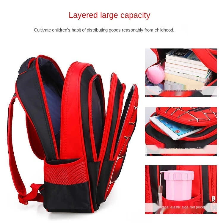 Schoolbag Primary School Spider-Man Backpack Mochila New Design School Bag