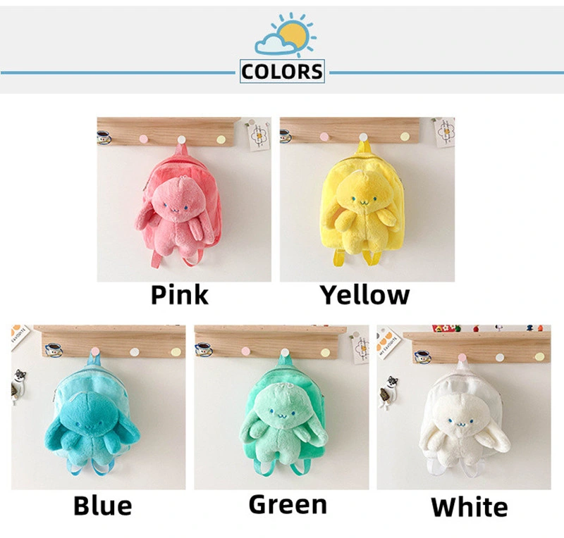 Factory Making Rabbit Toys Bag Bunny Animal Plush Backpack for Children Kids