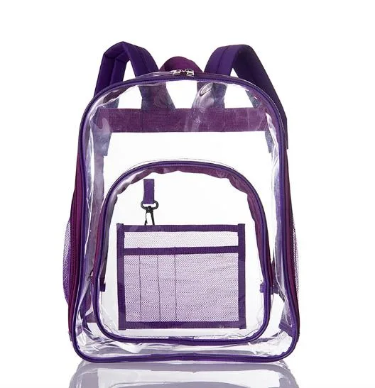 Clear PVC Backpack Waterproof School Transparent Bookbags Children Schoolbag