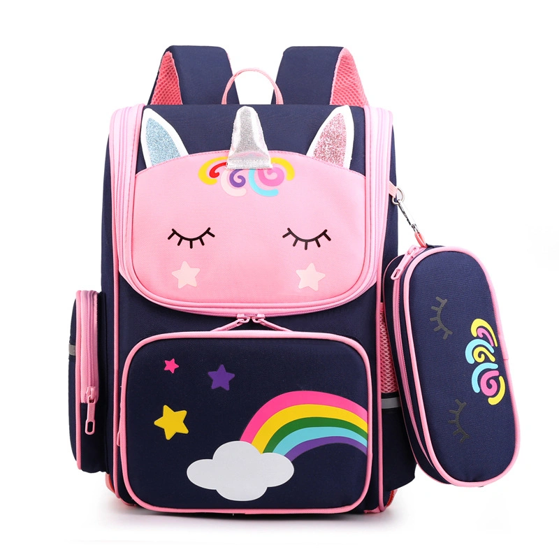 New Fashion Cartoon Mochila Escolar Unicorn Children&prime;s School Bags Backpack