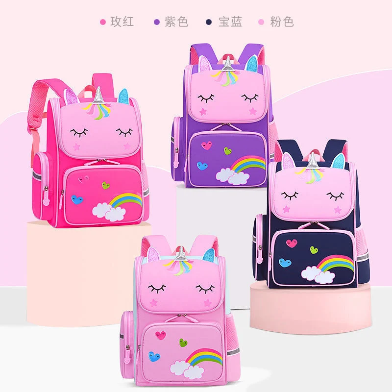 New Fashion Cartoon Mochila Escolar Unicorn Children&prime;s School Bags Backpack